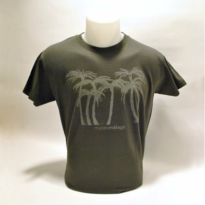 Camiseta de caballero "Palmeras de la Aduana" | M | BLANCA