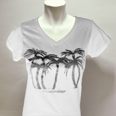 Camiseta de señora "Palmeras de la Aduana" | XXL | BLANCA