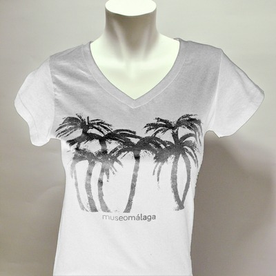 Camiseta de señora "Palmeras de la Aduana" | XXL | BLANCA