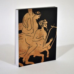 Libreta pequeña con ménade/Heracles. Detalles de crátera de Piquía del Museo Íbero de Jaén