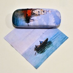 Estuche de gafas y gamuza "Alta Mar (Marina)" de Adolfo Ocón y Rivas