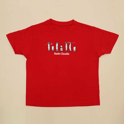 Camiseta columna Trajano infantil | 10 | ROJO