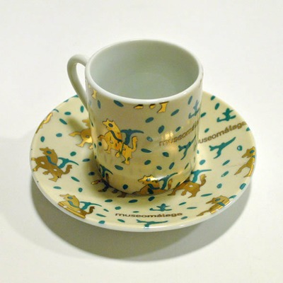 Taza de café con plato Orza de los leones