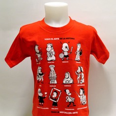 Camiseta infantil "Toda la Historia del Arte" | 8 | ROJO