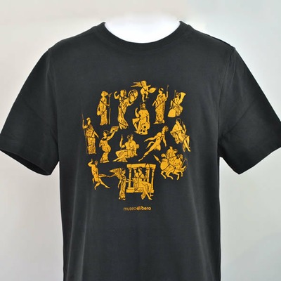 Camiseta de caballero crátera de Piquía del Museo Íbero de Jaén | S | NEGRO