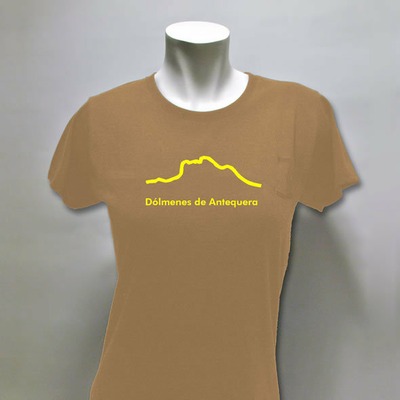 Camiseta de señora "Perfil" Dólmenes de Antequera | L | CAQUI