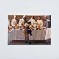 Imán "San Hugo en el refectorio de los cartujos" de Francisco de Zurbarán
