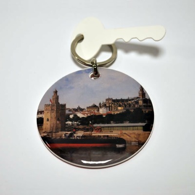 Llavero de resina "Vista de Sevilla" de Nicolás Jiménez Alpériz