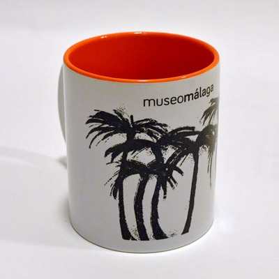 Taza palmeras de la Aduana de Málaga | NARANJA
